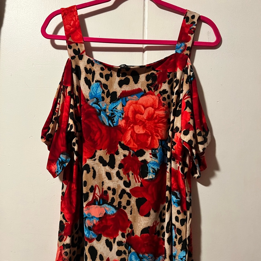 Cute animal print flower top